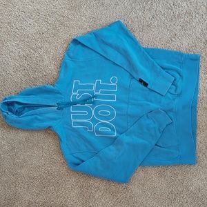 Size Large Blue Nike Mens Hoodie